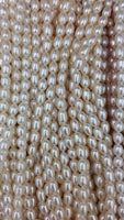 AAA high quality white rice freshwater pearls 6-7mm Free shipping