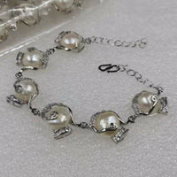 Genuine 12mm natural baroque freshwater pearl bracelet chain 17-20cm