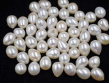 wholesale 120 PCS 7-8mm Half hole freshwater pearl loose beads drip rice