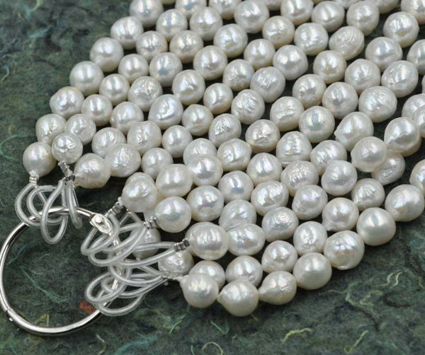 wholesale 9.5-12mm luster furrow freshwater pearl strand Q30168