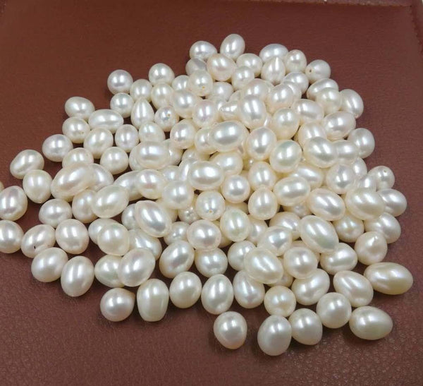 wholesale lots mix Various rice half drilled Loose Freshwater pearl