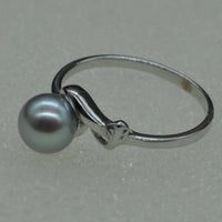 wholesale 10 pcs 6-6.5mm gray freshwater pearl mix style rings Free shipping