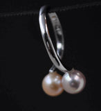 Gorgeous two-style 6mm round natural pearl ring free shipping