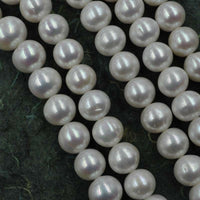 wholesale 11-13mm white freshwater cultured pearl strand 40cm near round beads