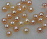 AAA 4.5-5mm round  freshwater pearl half drilled various colors item Q20151