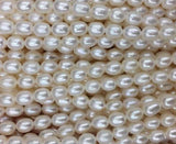 AAA high quality white rice freshwater pearls 6-7mm Free shipping