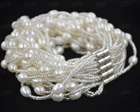 Wholesale 20 Pieces 3rows freshwater pearl Bracelets free P&P