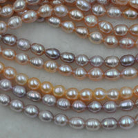 wholesale 6 strands 6-6.5*7-9mm freshwater rice pearl free shipping