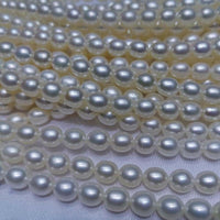 AAA++ Lots fine 6-7mm rice white freshwater pearl strings