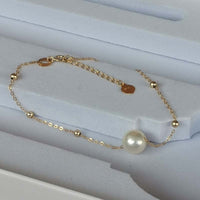 G18K 8mm Round Freshwater Pearl Bracelet