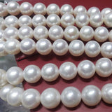 wholesale 1strand 10.5-11mm round white freshwater pearl string