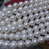 wholesale 1strand 10.5-11mm round white freshwater pearl string