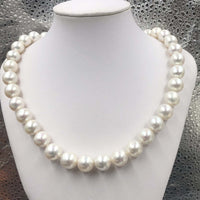 [ELEISPL]  AA Luster Natural Furrow Kasumi Pearl Necklace 10-12mm Round #22010061