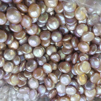 AAA 30 PCS 14-15mm coin loose pearl undrilled white or purple