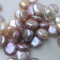 AAA 30 PCS 14-15mm coin loose pearl undrilled white or purple