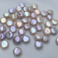 AAA 30 PCS 14-15mm coin loose pearl undrilled white or purple