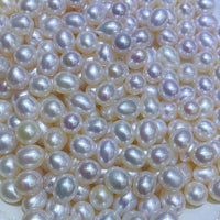 wholesale 9-10mm half drilled white pearl