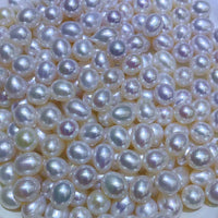 wholesale 9-10mm half drilled white pearl