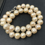 [ELEISPL] 11-13MM Potato Shape Light Pink FW Pearl Necklace 43cm Including Clasp #22010065