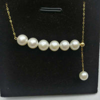 fashion jewelry 6-7mm FW pearl G18K Chain necklace