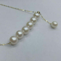 fashion jewelry 6-7mm FW pearl G18K Chain necklace