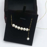 fashion jewelry 6-7mm FW pearl G18K Chain necklace