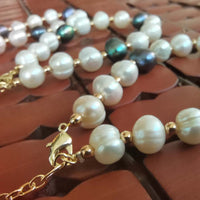 20PCS Strong Bracelet Wirerope Freshwater Pearl Women's Jewellry 17-20cm