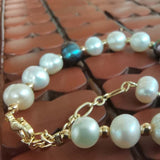 20PCS Strong Bracelet Wirerope Freshwater Pearl Women's Jewellry 17-20cm