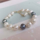 20PCS Strong Bracelet Wirerope Freshwater Pearl Women's Jewellry 17-20cm