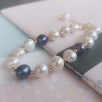 20PCS Strong Bracelet Wirerope Freshwater Pearl Women's Jewellry 17-20cm