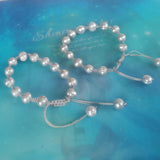 Lots 10 PCS Newly Handcraft Real Fresh Water Pearl Bracelet 9MM Girl's Gift Gray Black Pearls