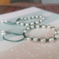 Lots 10 PCS Newly Handcraft Real Fresh Water Pearl Bracelet 9MM Girl's Gift Gray Black Pearls