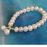 Wholesale Bracelets 15 Qty 8mm Freshwater Pearls Gifts Elastic Style Fashion Jewelry