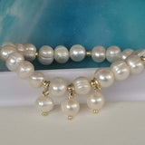 Wholesale Bracelets 15 Qty 8mm Freshwater Pearls Gifts Elastic Style Fashion Jewelry