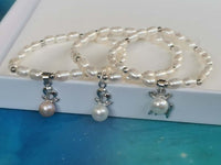 Wholesale Diverse Style Pendants Freshwater Pearl Bracelets 12 PCS 4-5mm Rice Beads