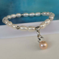 Wholesale Diverse Style Pendants Freshwater Pearl Bracelets 12 PCS 4-5mm Rice Beads