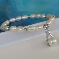 Wholesale Diverse Style Pendants Freshwater Pearl Bracelets 12 PCS 4-5mm Rice Beads