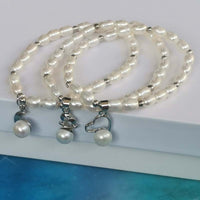 Wholesale Diverse Style Pendants Freshwater Pearl Bracelets 12 PCS 4-5mm Rice Beads