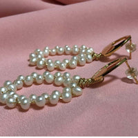 ELEISPL Hard Handcraft Jewelry Small Pearl Wholesale 16 Pairs Mixed Style Different G14KF 3-5MM FW Pearl Earrings