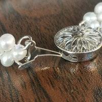 Elegant Handmade White Real Pearl Bracelet 4mm 16CM Girl''s Gifts