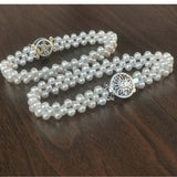 Elegant Handmade White Real Pearl Bracelet 4mm 16CM Girl''s Gifts