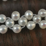 Elegant Handmade White Real Pearl Bracelet 4mm 16CM Girl''s Gifts