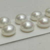 ELEISPL JEWELRY 10 pairs 11mm half round loose freshwater pearl