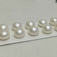 ELEISPL JEWELRY 10 pairs 11mm half round loose freshwater pearl