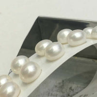 ELEISPL JEWELRY 10 pairs 11mm half round loose freshwater pearl