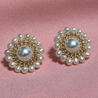 ELEISPL Hard Handcraft Jewelry Small Pearl Wholesale 16 Pairs Mixed Style Different G14KF 3-5MM FW Pearl Earrings