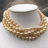 [ELEISPL] New Rare Nice Color Natural Pearl Necklace Shiny Luster 6mm 110cm Length Sweater Women's Jewelry #220100009