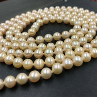 [ELEISPL] New Rare Nice Color Natural Pearl Necklace Shiny Luster 6mm 110cm Length Sweater Women's Jewelry #220100009