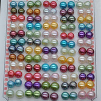 ELEISPL 1 card 60pairs loose half drilled mixed freshwater pearl 5-6mm