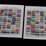 ELEISPL 1 card 60pairs loose half drilled mixed freshwater pearl 5-6mm